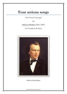 Brahms - Four Serious Songs - Tenor or Bass Trombone and Piano - Brass Music Online
