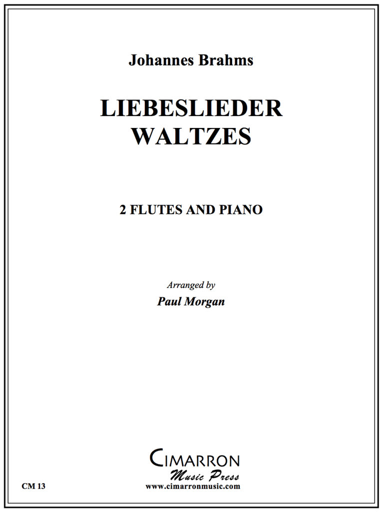 Brahms - LIEBESLIEDER WALTZES - 2 Flute and Piano - Brass Music Online