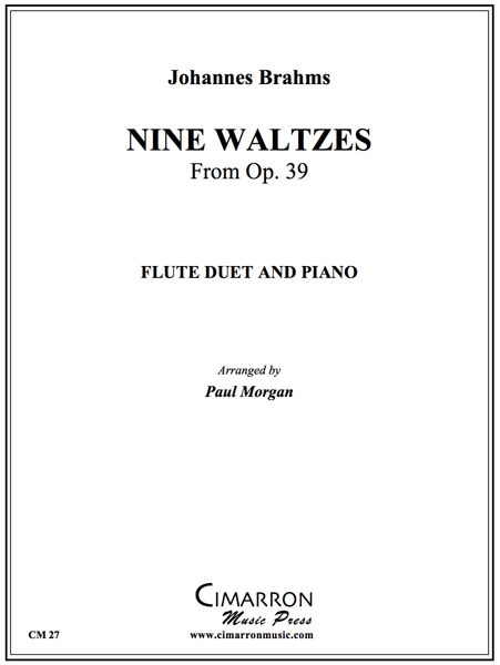 Brahms - NINE WALTZES - Flute Duet and Piano - Brass Music Online