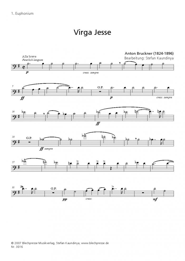 Bruckner - Virga Jesse - Tuba Quartet - Brass Music Online