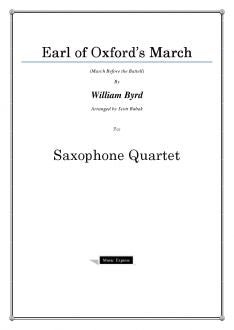 Byrd - Earl of Oxford's March - Saxophone Quartet - Brass Music Online