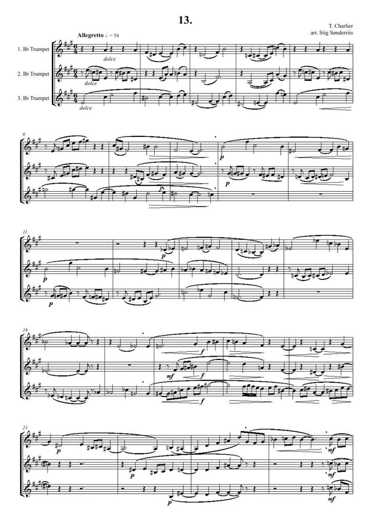 Charlier for 3 Trumpets - Brass Music Online