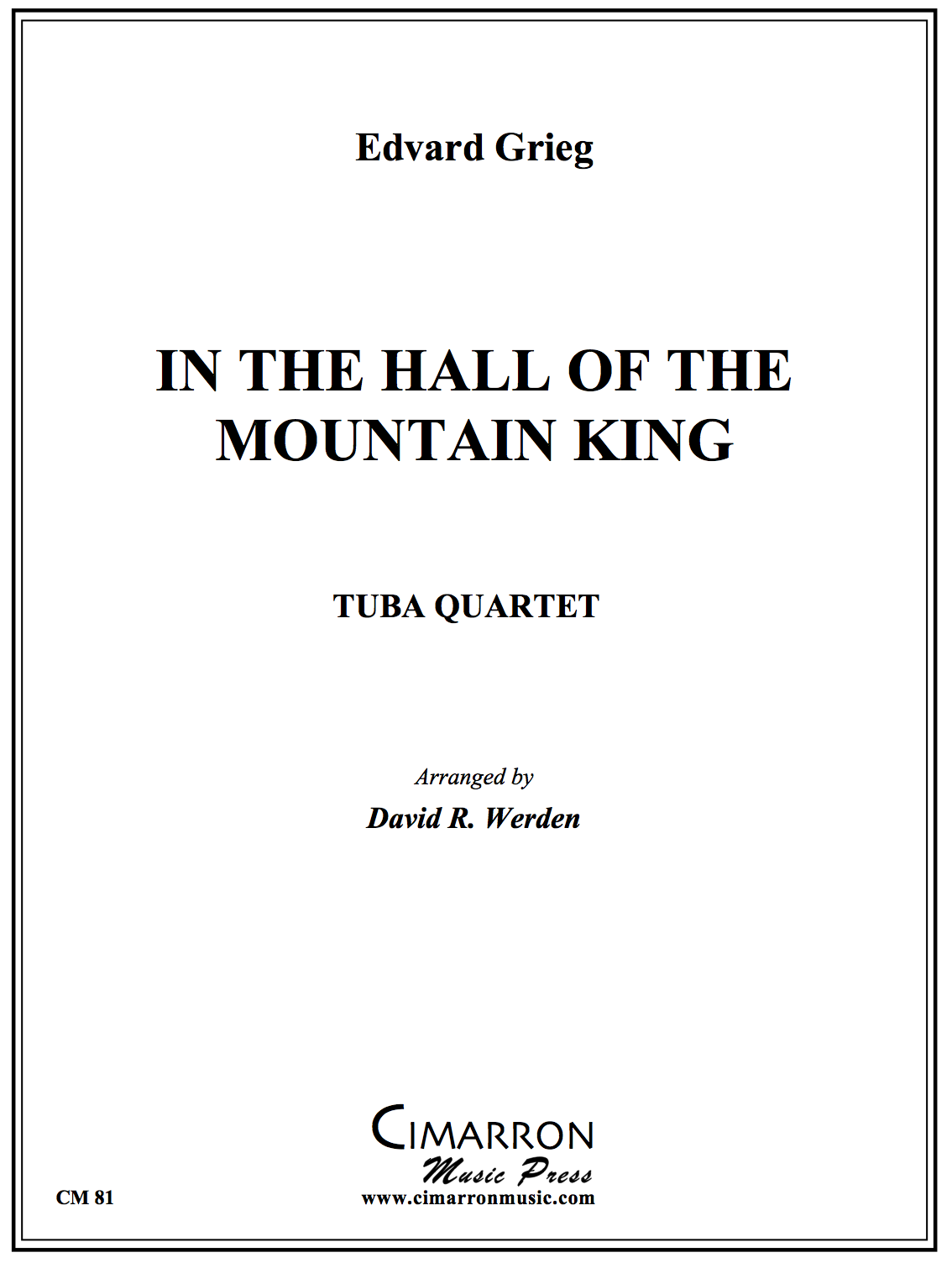 Grieg In the hall of the Mountain King Tuba Quartet Brass Music Online