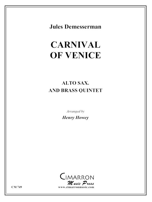Demesserman/Hemke - Carnival of Venice - Alto Saxophone and Brass Quintet