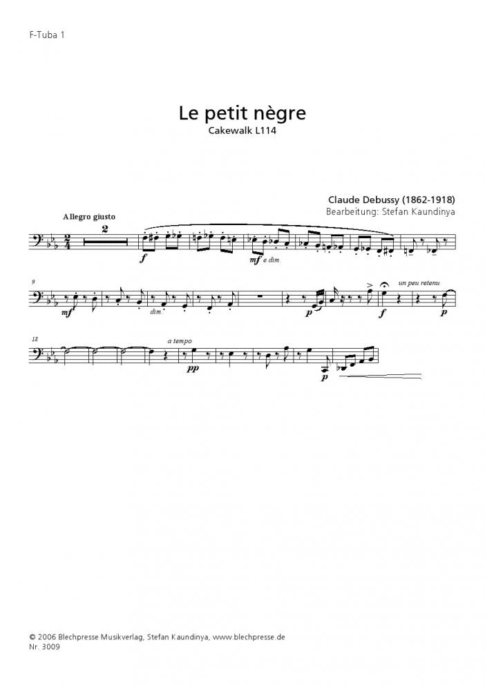 Debussy - Le petit nègre - Tuba Quartet - Brass Music Online