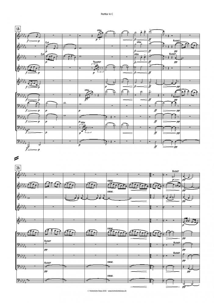 Dvorak - Largo for Ten piece Brass Choir