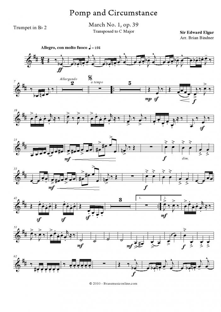 Elgar - Pomp and Circumstance March No. 1 - Brass Ensemble - Brass Music Online