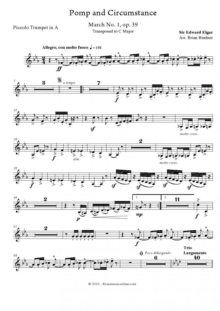 Pomp and Circumstance March No. 1 - Brass Choir