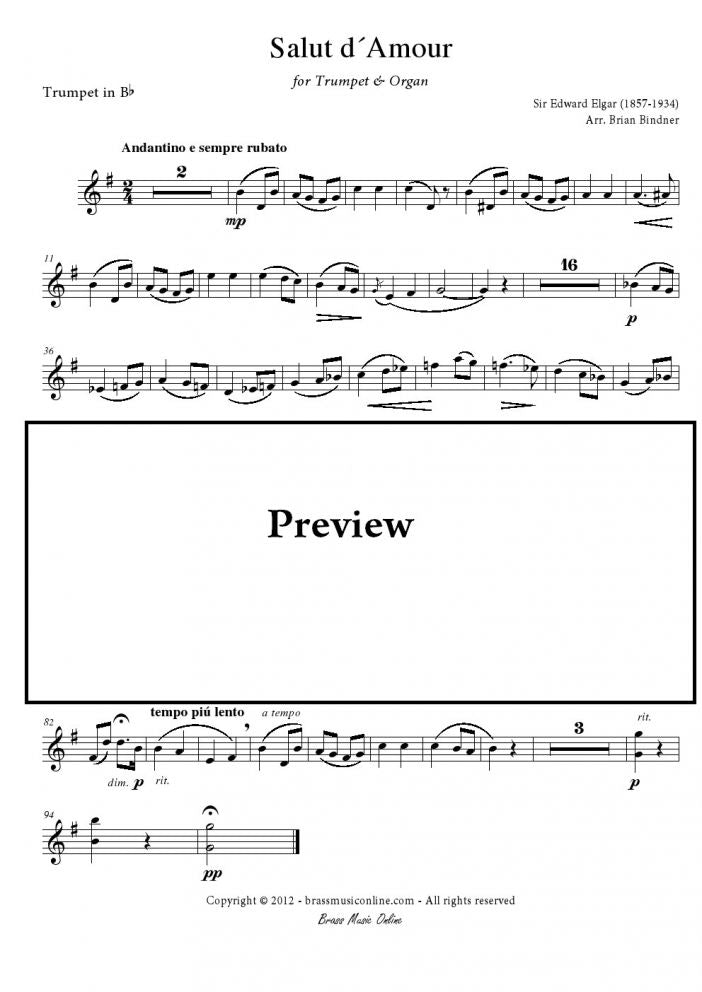 Elgar - Salut dÂ´Amour - Trumpet and Organ