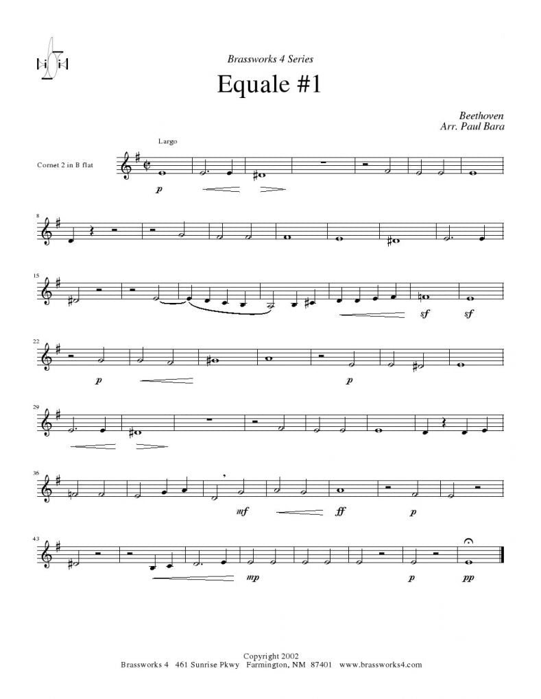 Beethoven - Equale #1 - Brass Quartet