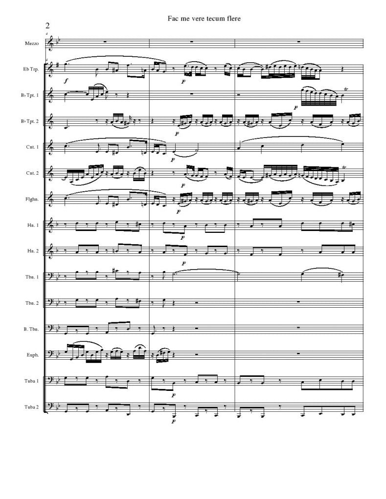 Haydn - Fac me vere tecum flere - Brass Choir and Mezzo Soprano