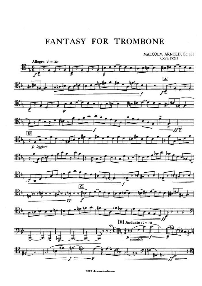 Malcolm Arnold - Fantasy for Trombone