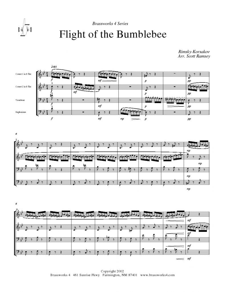 Rimsky-Korsakov - Flight Of The Bumblebee - Brass Quartet