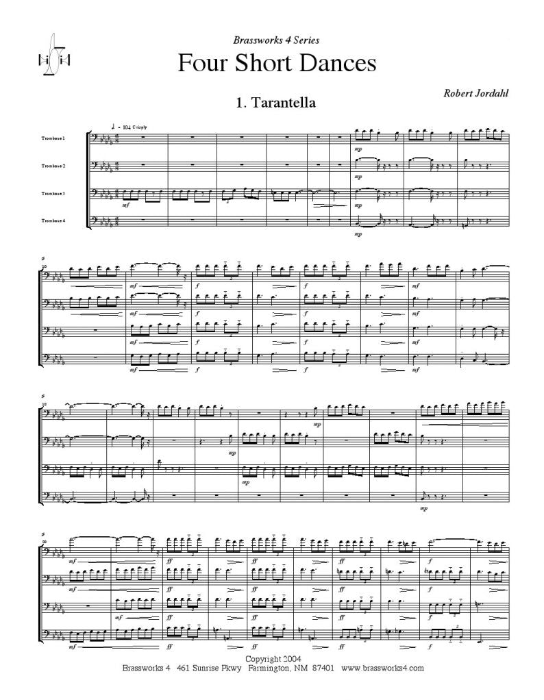 Robert Jordahl - Four Short Dances - Trombone Quartet