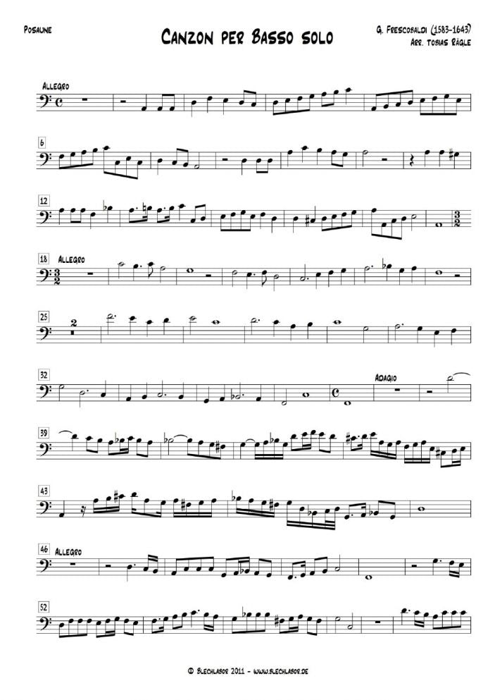 Frescobaldi - Canzon for Trombone and Piano
