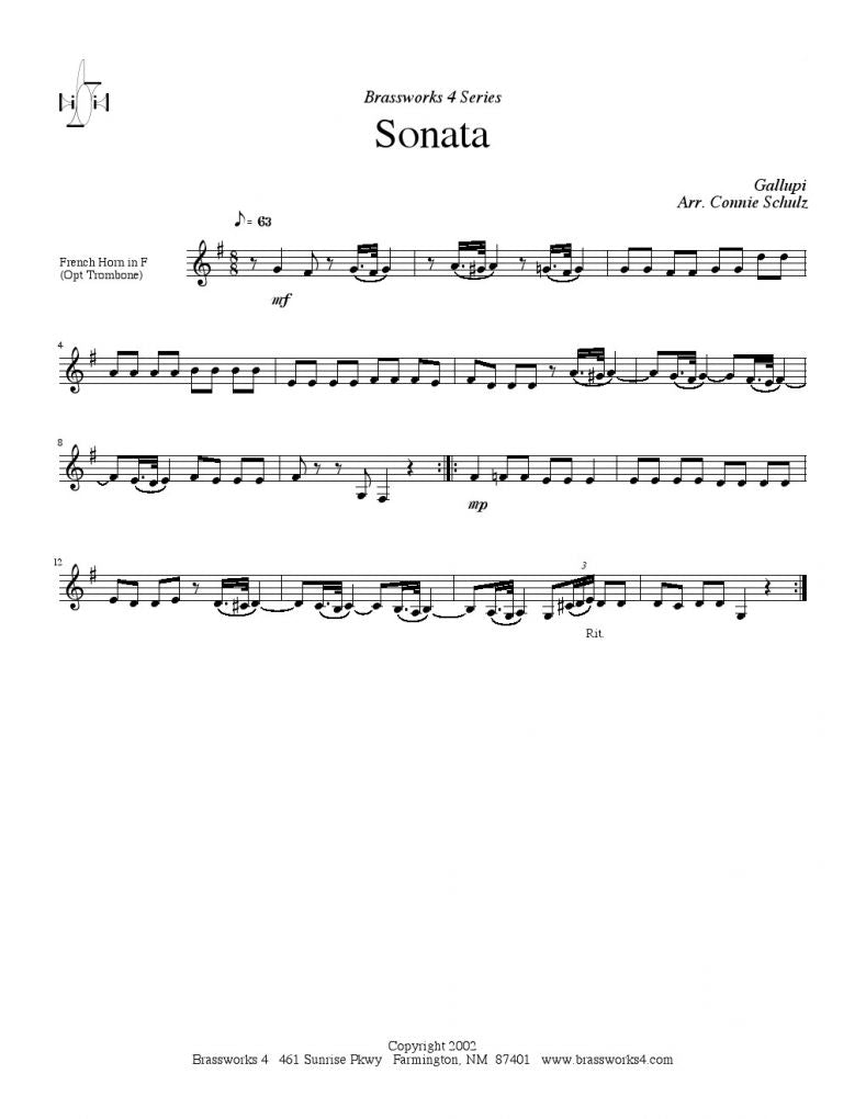 Gallupi - Sonata - Brass Quartet