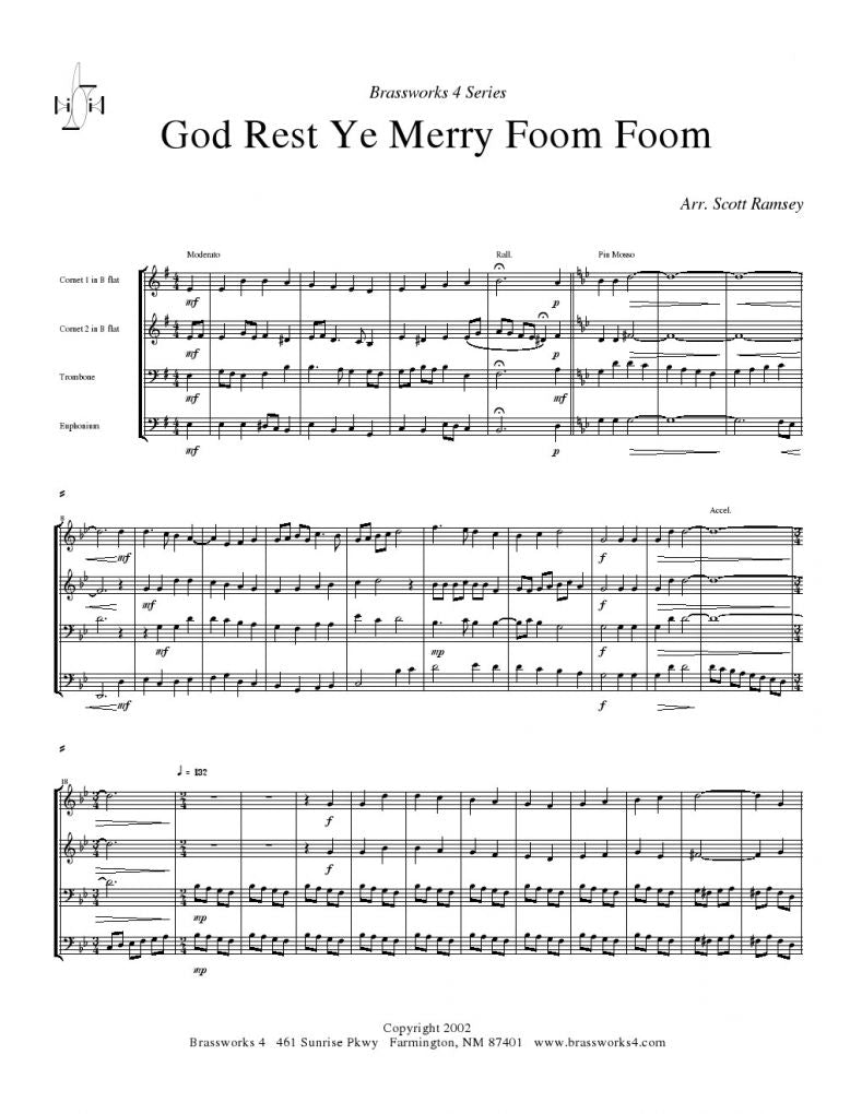 Traditional - God Rest Ye Merry Foom Foom - Brass Quartet