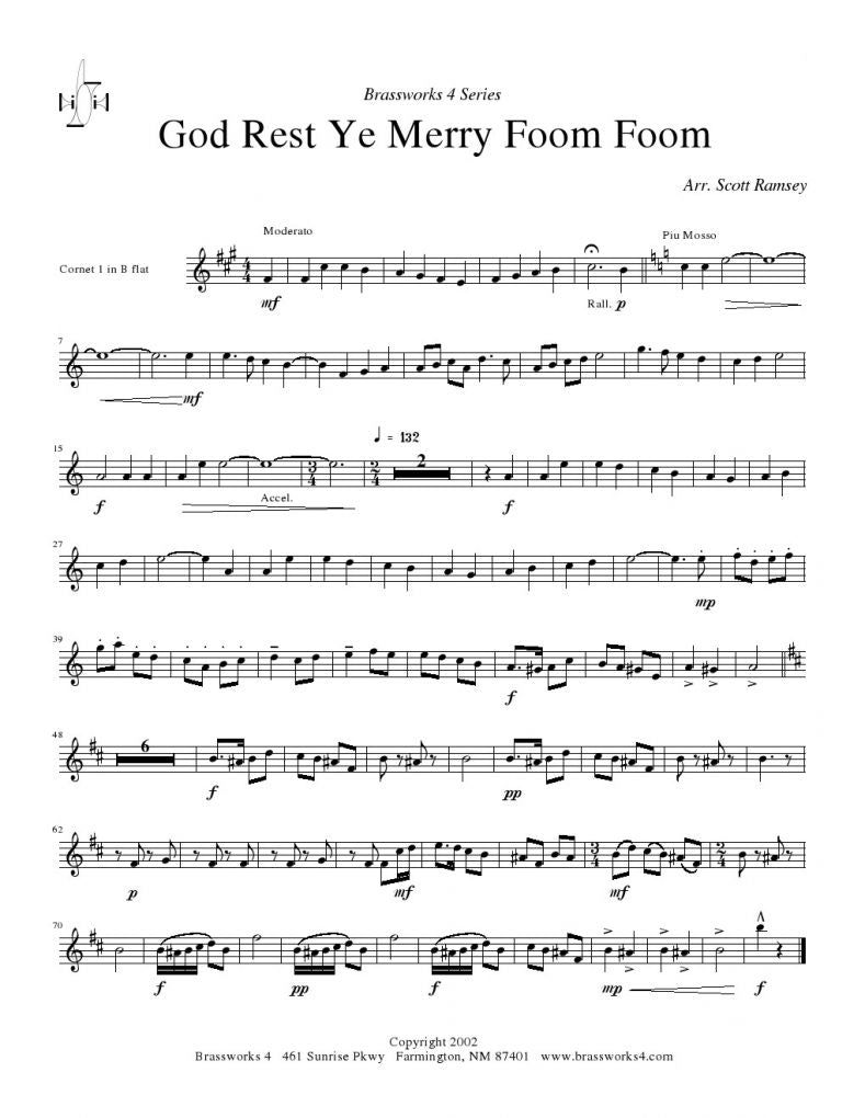 Traditional - God Rest Ye Merry Foom Foom - Brass Quartet