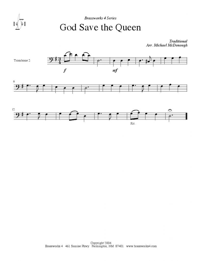 Traditional - God Save The Queen - Trombone Quartet