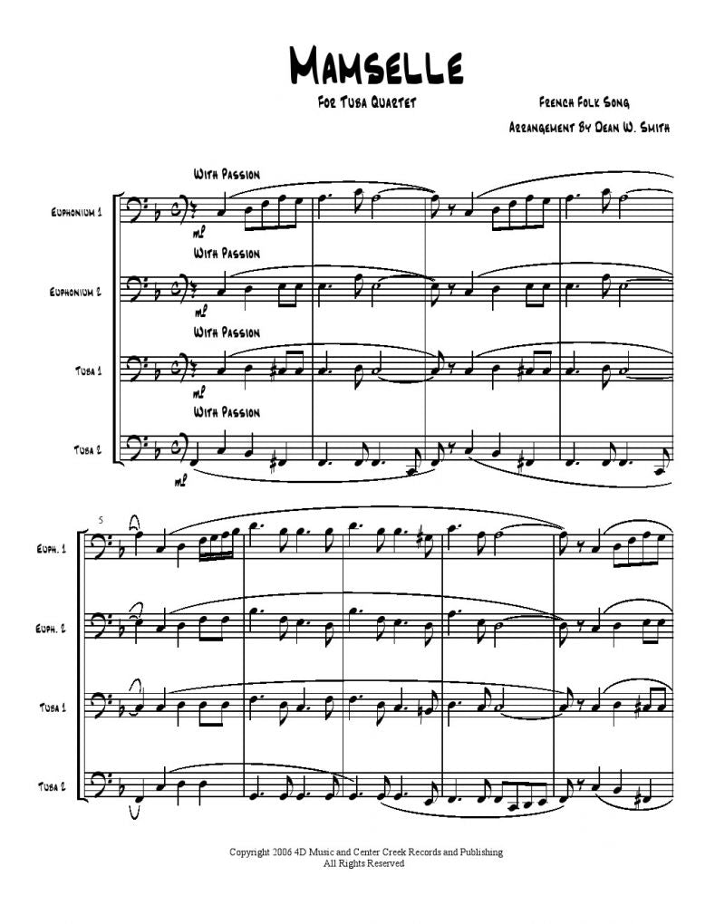 Goulding - MamÂ´selle - Tuba Quartet