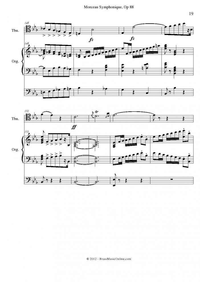 Guilmant - Morceau Symphonique - Trombone and Organ