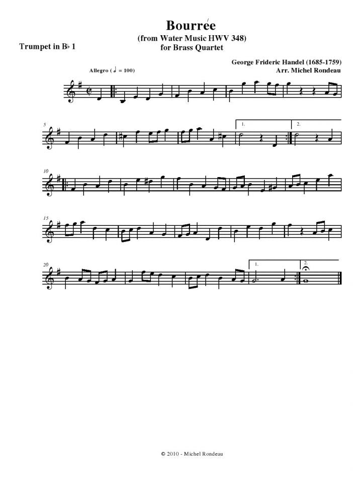 HÃ¤ndel BourrÃ©e - Brass Quartet