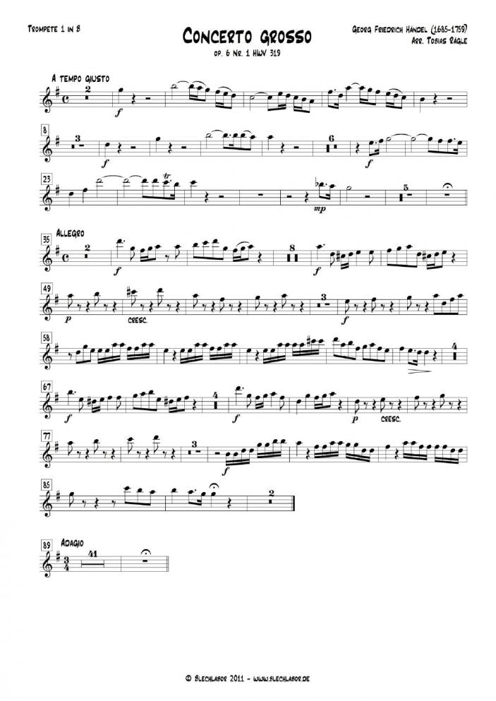 HÃ¤ndel - Concerto Grosso - Brass Choir