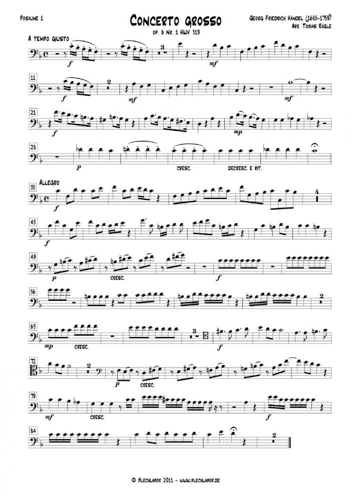 HÃ¤ndel - Concerto Grosso - Brass Choir
