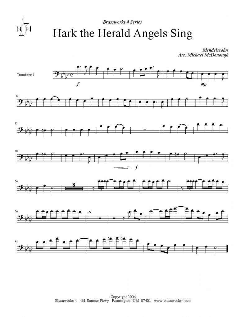 Mendelssohn - Hark! The Herald Angels Sing - Trombone Quartet