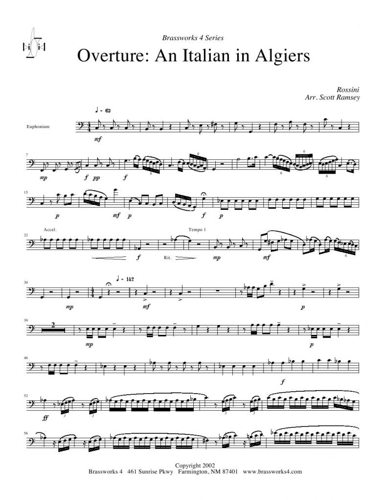 Rossini - Italian Algiers Overture - Brass Quartet