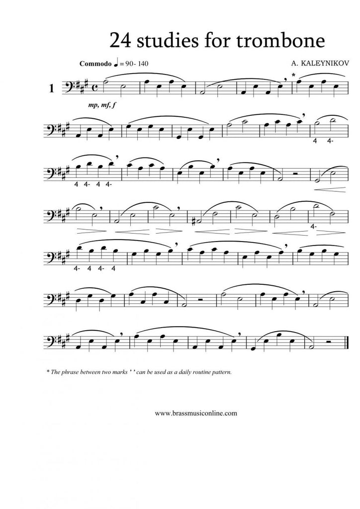 24 Legato Studies - Trombone
