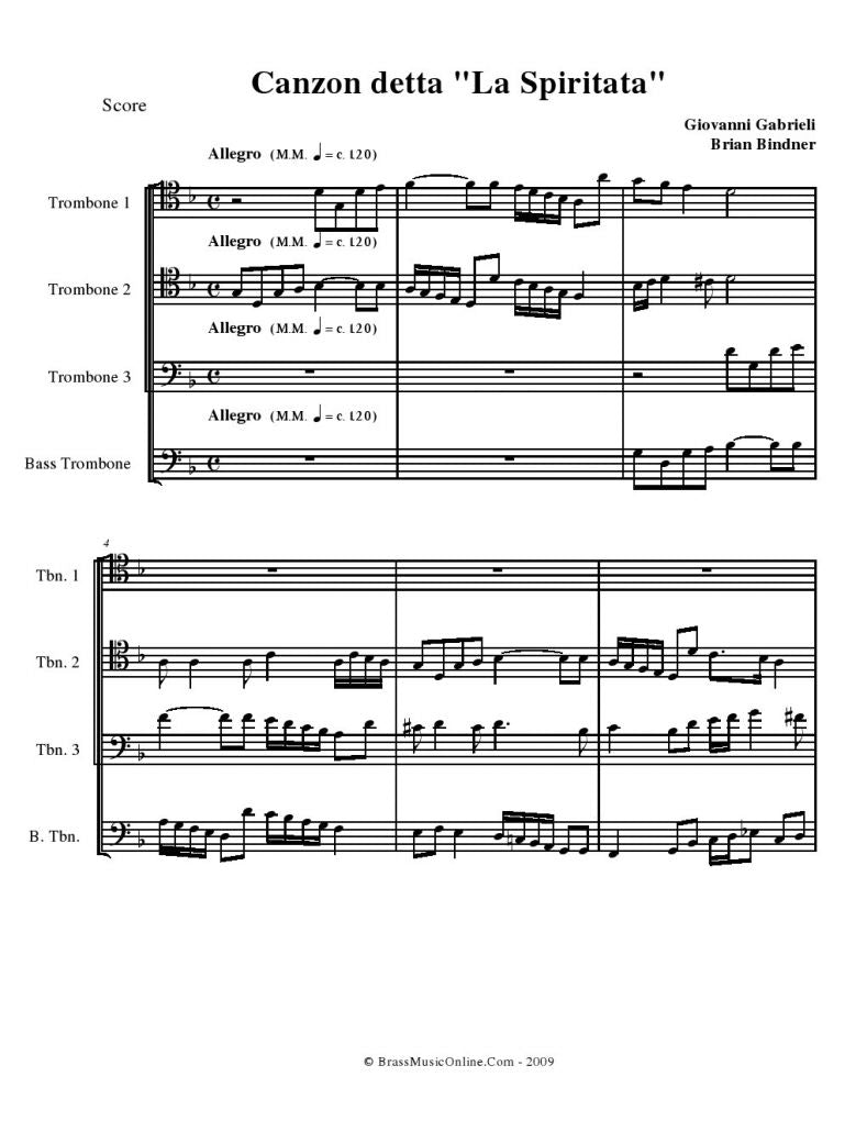 La Spiritata - Trombone Quartet