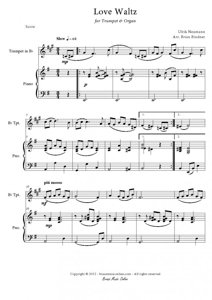 Neumann - Love Waltz - Trumpet and Piano