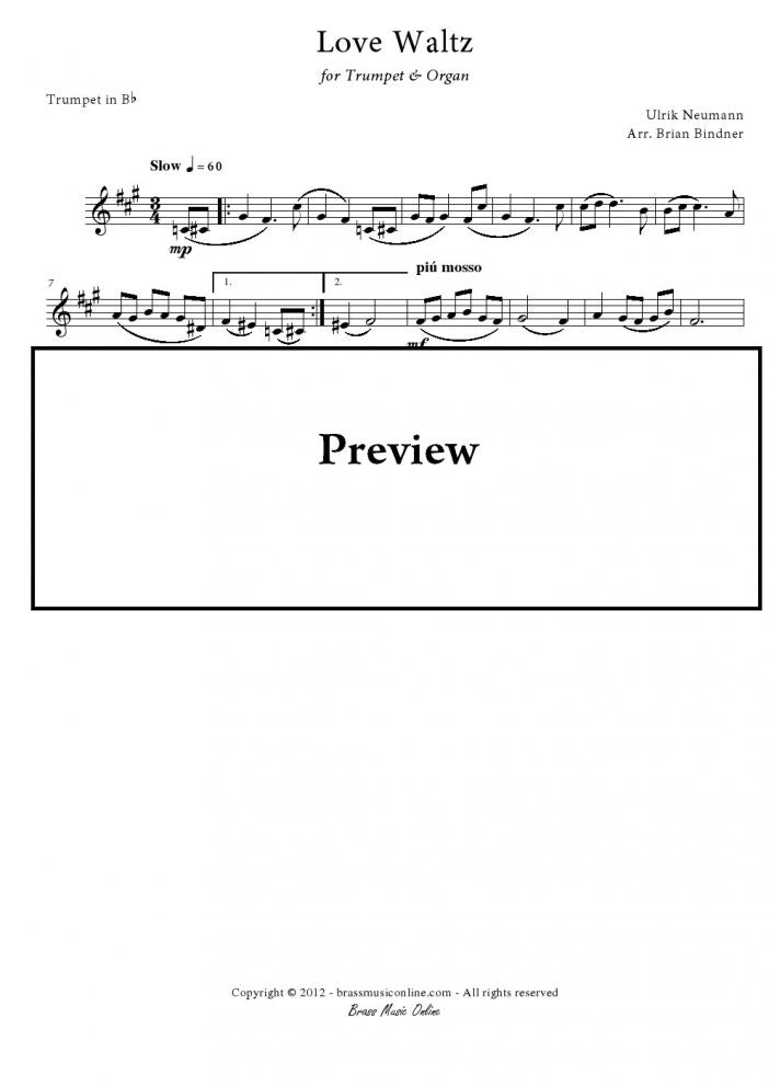 Neumann - Love Waltz - Trumpet and Piano