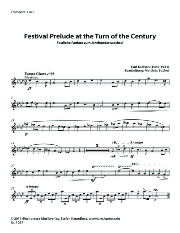Nielsen - Prelude Festival At The Turn Of The Century - Brass Quintet