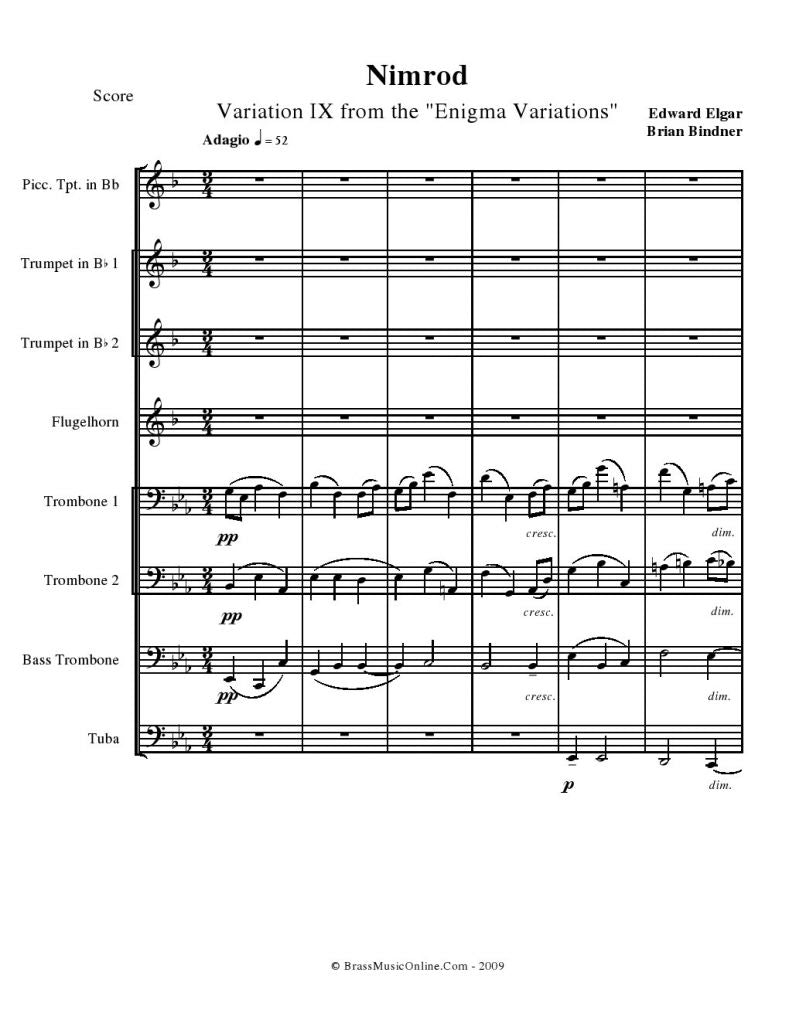 Nimrod for 8 piece Brass Choir