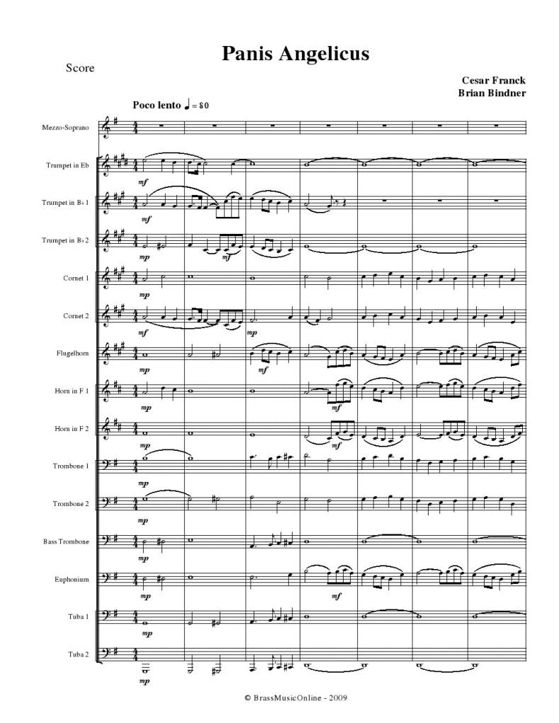 Panis Angelicus - Mezzo soprano and Brass Choir
