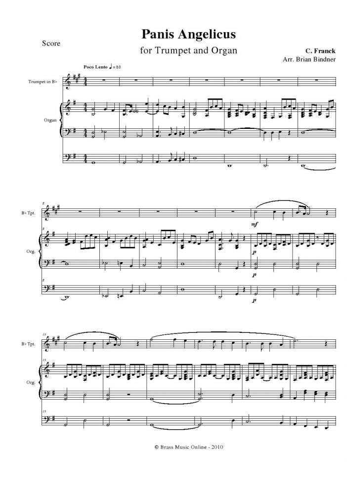 Franck - Panis Angelicus - Trumpet and organ