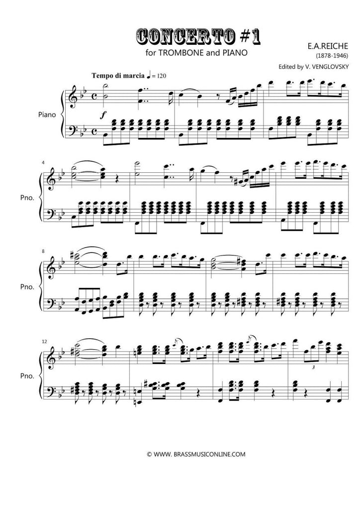 Reiche - Trombone Concerto No. 1