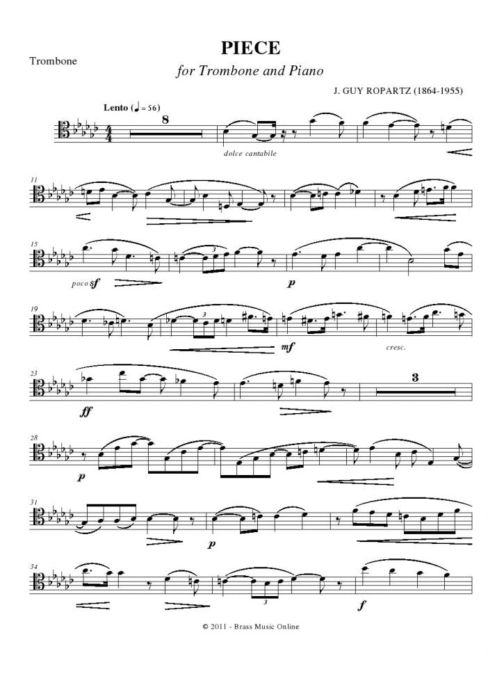 Ropartz - Piece for Trombone and Piano