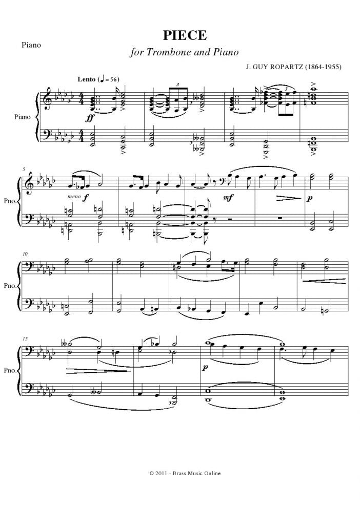 Ropartz - Piece for Trombone and Piano