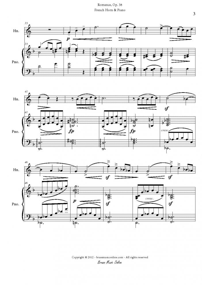 Saint-Saens Romance Op. 36 - French Horn and Piano