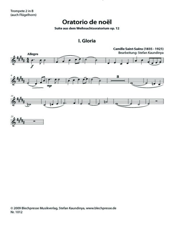 Saint-Saens Oratorio de Noel - Brass Quintet
