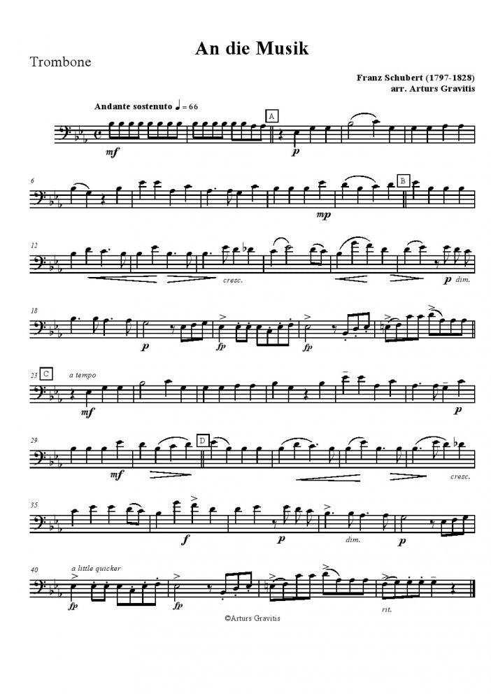 Schubert - An die Musik - Brass Quintet