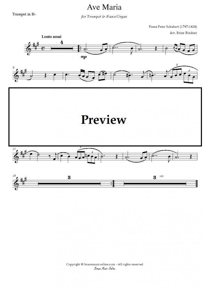 Schubert - Ave Maria - Trumpet and Piano/Organ