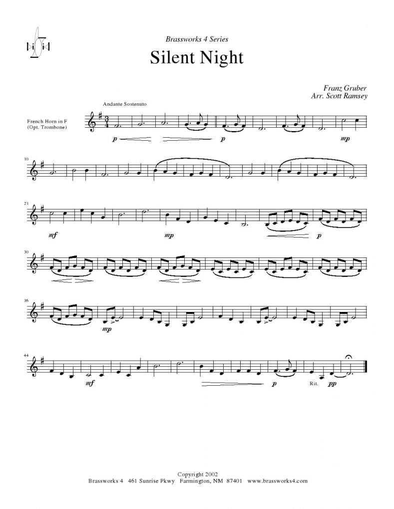 Gruber - Silent Night - Brass Quartet
