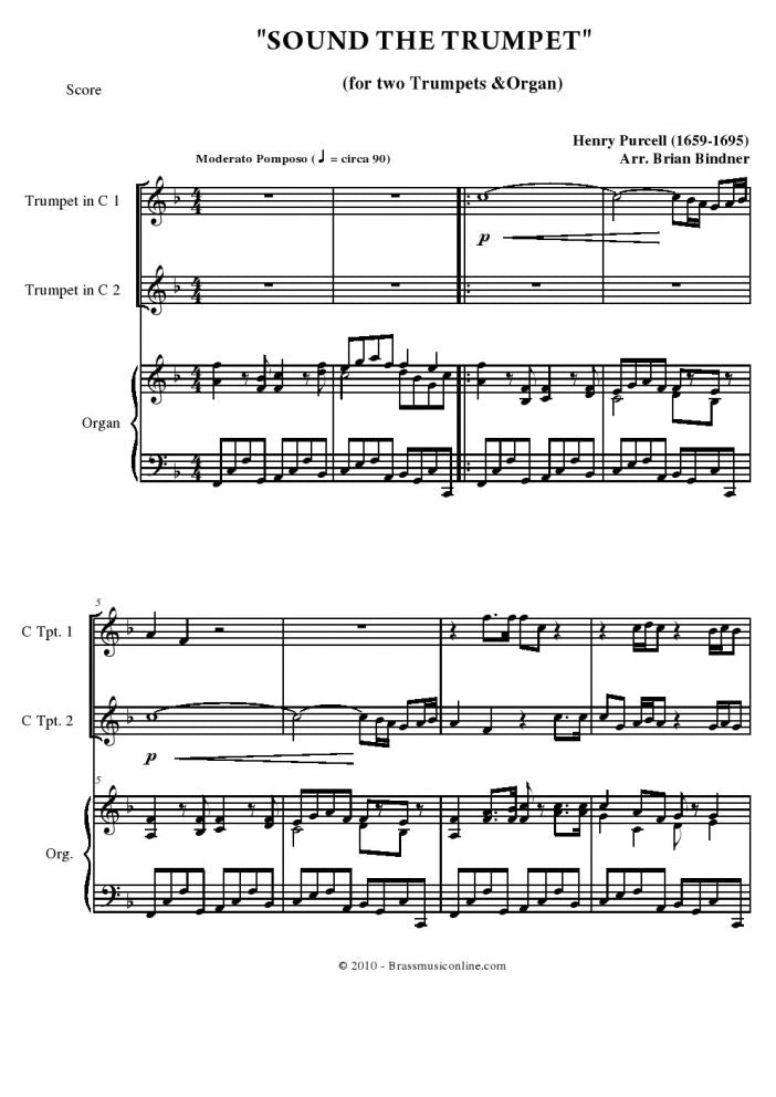 Sound the Trumpet - 2 trps and Organ