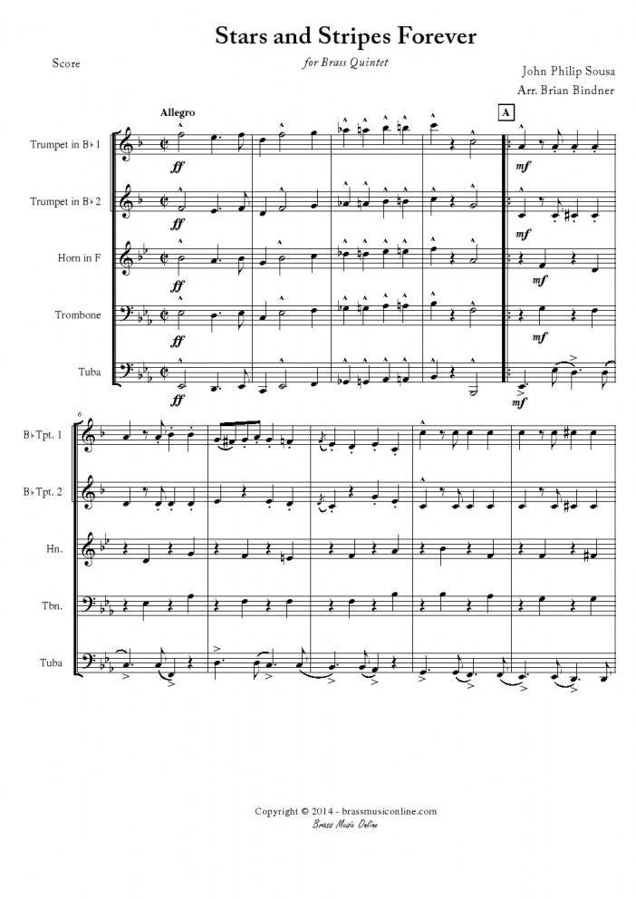 Sousa - Stars and Stripes Forever - Brass Quintet