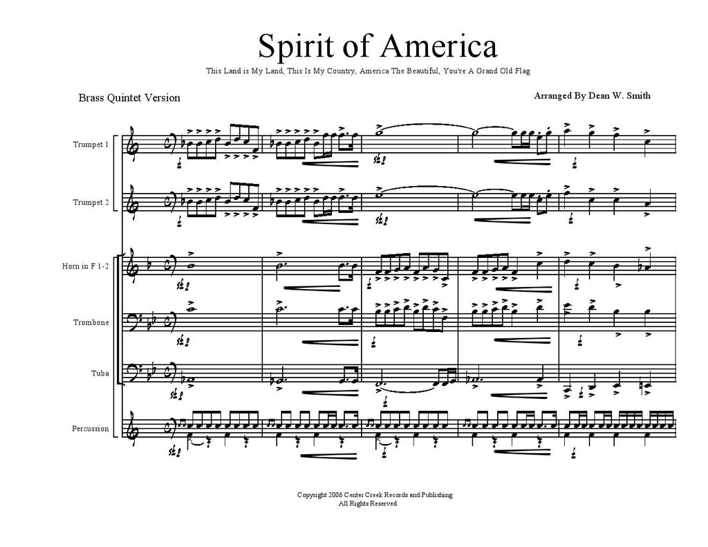 Spirit of America - Brass Quintet