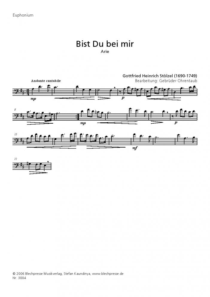 Stolzel - Bist du bei mir - Tuba Quartet